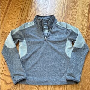 L.L. Bean boys Gray Quarter-Zip Pullover